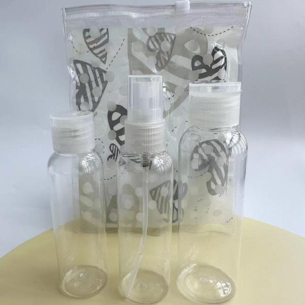 Косметическая упаковка для личной гигиены ПЭТ Пластиковый путевой набор с переполняемыми пустыми бутылками