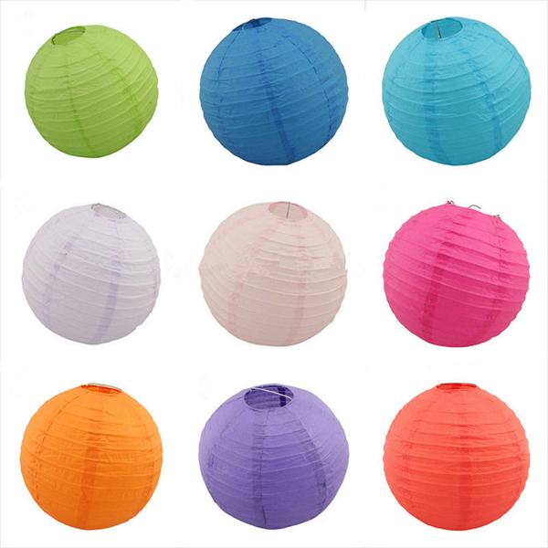 Colorful Chinese Paper Lamp Paper Lantern Decorations 6 Inch / 8 Inch