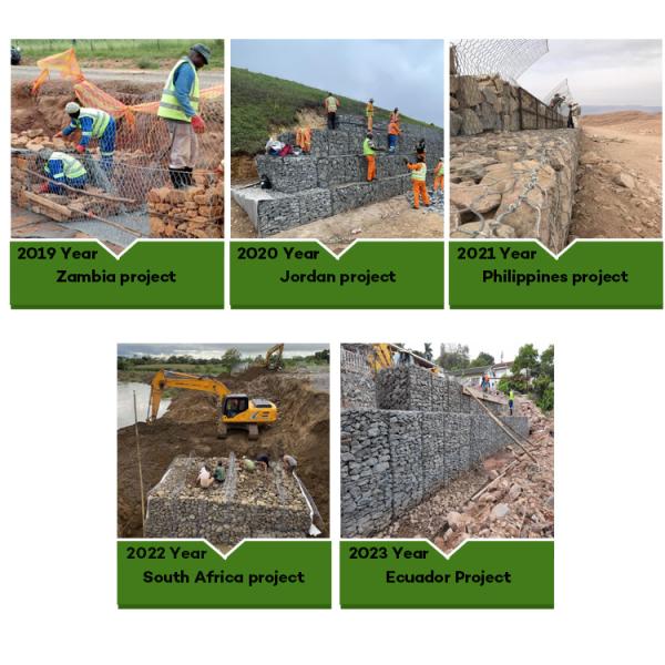 4x1x1m 3.05mm Wire Gabion Basket для плотин и фундаментов с цилиндрическими металлическими конструкциями