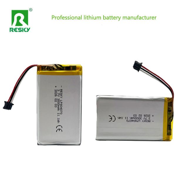 Lithium Cell 804070 3.7v 3000mAh 11.1wh Rechargeable Lipo Li-polymer Battery For Speaker