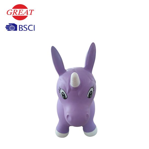 70*60*30cm Animal Hoppers For Toddlers , Unicorn Shape Purple Space Hopper