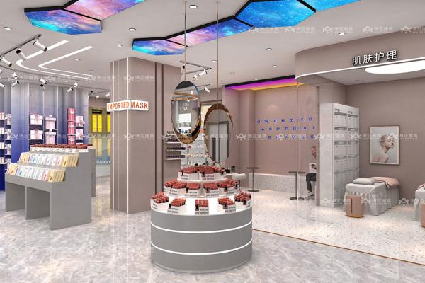 Diseño de gabinetes de belleza personalizados Casilla de 185m2 Muebles de exhibición de tiendas de cosméticos para diseño de tiendas de cuidado de la piel