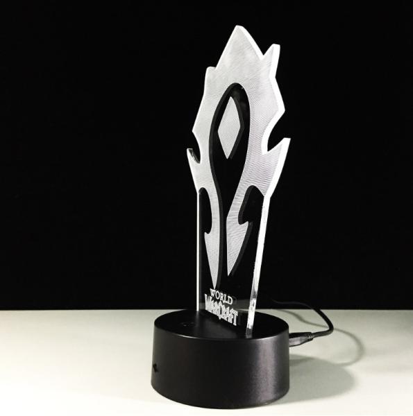 World Warcraft 7 Colors Change 3D LED Night Light with Remote Control Ideal For Birthday Gifts And Party Decoration