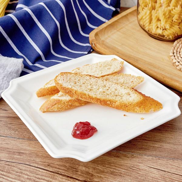 White Ceramic Square Porcelain Divided Serving Dish 9.5 Inch