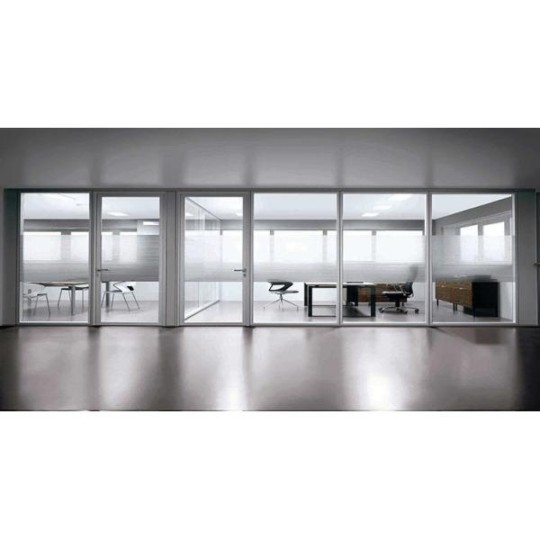 Interior Room Divider Aluminum Frame Single Glass Partition Wall For Office Meeting Room