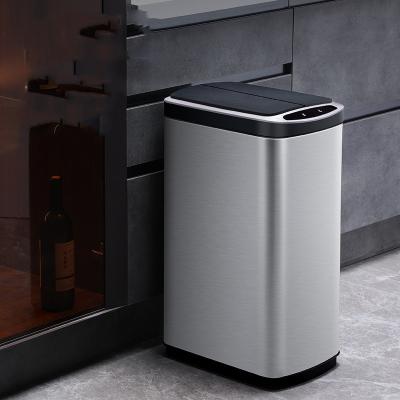 Logo Custom Trash Can Odor Filter Touchless Waste Recycling Bin For Household