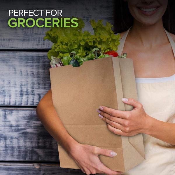 Large Paper Bags Kraft Brown Paper Grocery Bags for Grocery Shopping