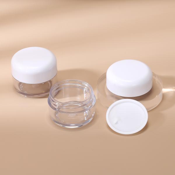 White Round Plastic Cream Bottles 200ml Smooth Surface ISO9001 Certification