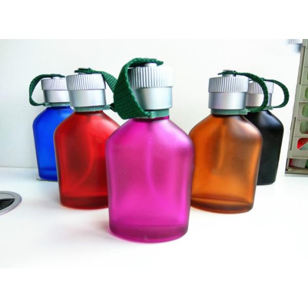 perfume glass bottle 100ml  recycled glass bottles black blue red pink green cap plastic and metal roll frog