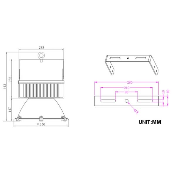 Meanwell Driver Beam 45 Deg 200w Led High Bay Ra80 50 / 60hz
