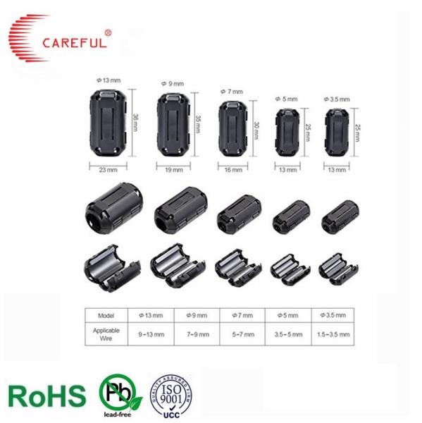 Snap Scrc Type Ferrite Split Core Black Plastic Case Hole 3.5/6.5/7/8/9/10/11/13mm