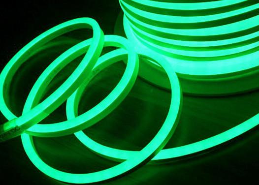 Lumière au néon menée flexible verte de corde, lumière menée flexible imperméable de corde