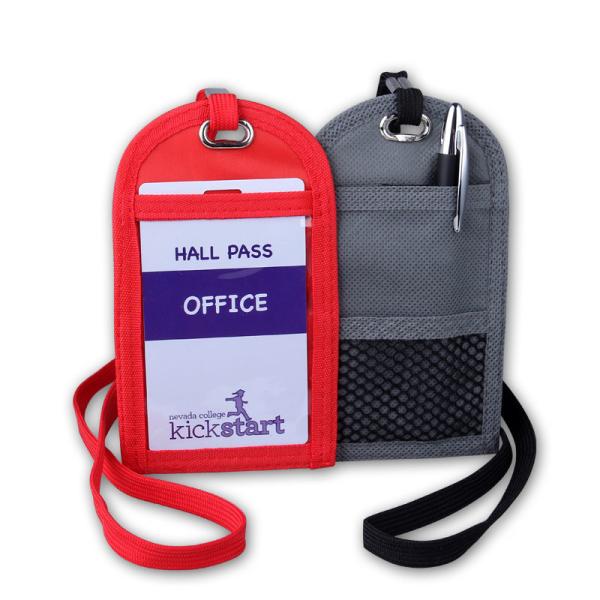 Wholesale Promotional  Travel Pouch  Family Passport Holder Nylon Travel Passport ID Card Name RFID Neck Wallet  With Lanyard