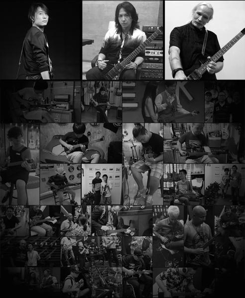 Unique Design Patented Grand Headless Electric Guitar Double Hummbucker Built-in Guitar Effect Ebony Fingerboard and bag