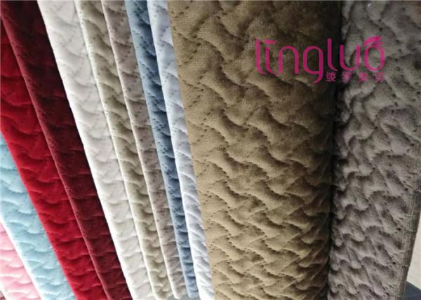 High Density Sofa Cushion Fabric / Sofa Stretch Velvet Fabric