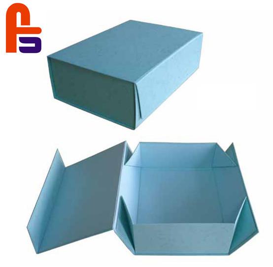 Blue Color Hard 250gsm 300gsm Coated Paper Materials Cardboard Foldable Boxes