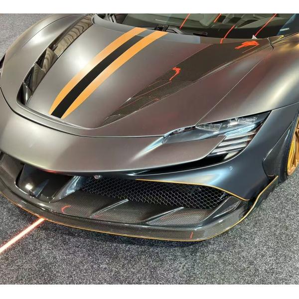 Ferrari SF90 Carbon Fiber Body SF90 KY PP Plastic Diffuser Spoiler Side Skirt Body Kit