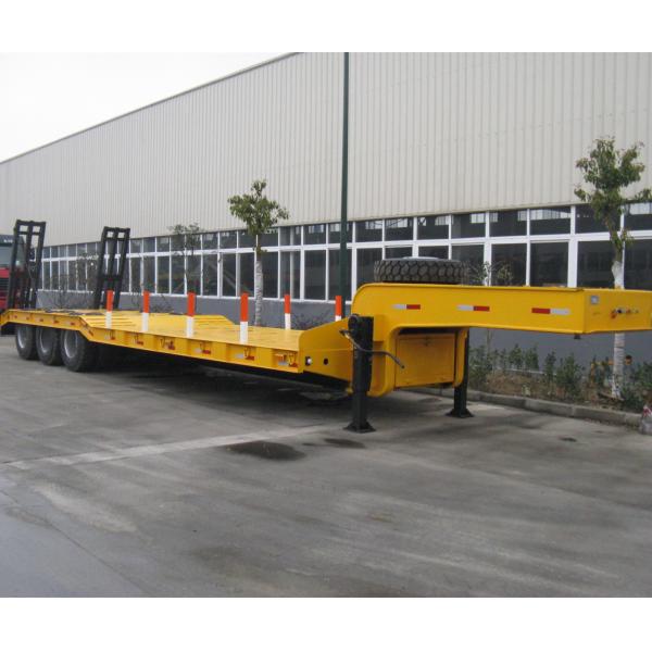 Heavy Duty Extendable 3 axles new lowbed semi trailer howo second hand 20 ft 40 ft truck flatbed semi trailers for container