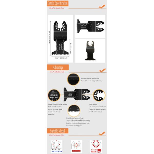 лезвие пилы зубов 45*40mm Япония Multi для древесины и пластмассы с пластиковой коробкой