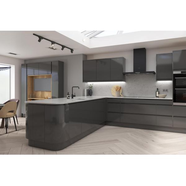 Offers Customized High Glossy Kitchen Cabinet for Renovation of Old Apartment Kitchen