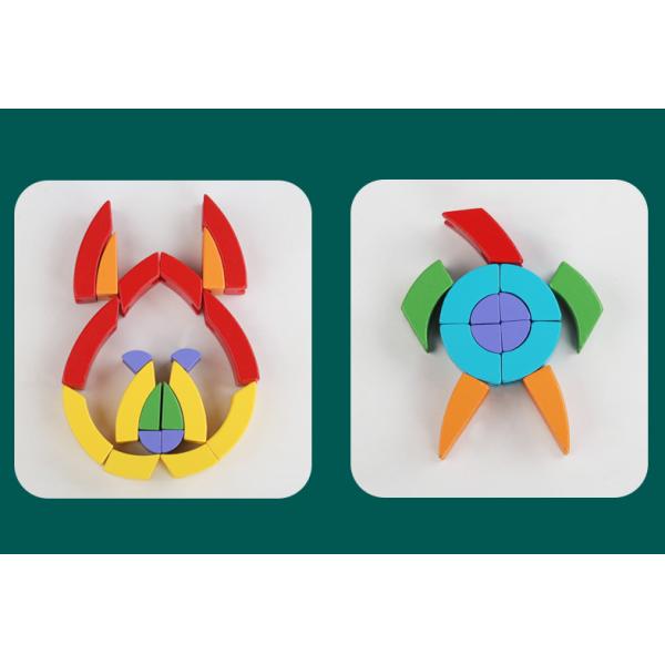 Unisex Rainbow Blocks Montessori Interactive Educational Toys For Early Development