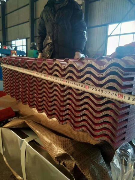 Steel Building Roof Tiles , Aluminum Color Coated Corrugated Roofing Sheets