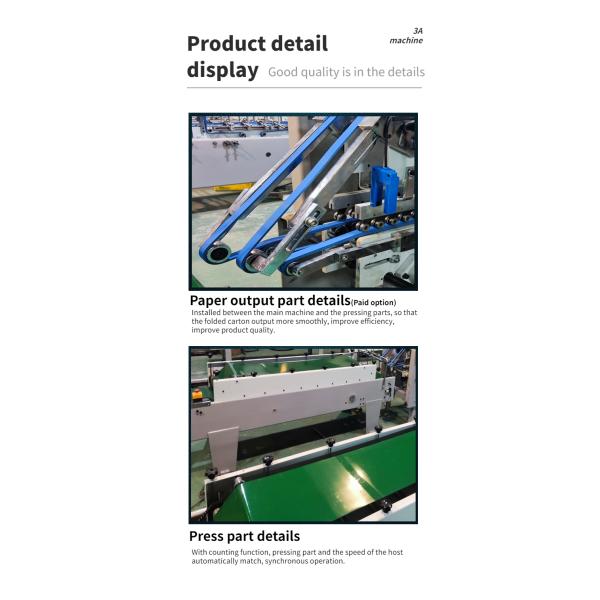 Папка клея для наклеивания и складывания коробки вмещает бумажный материал различных размеров