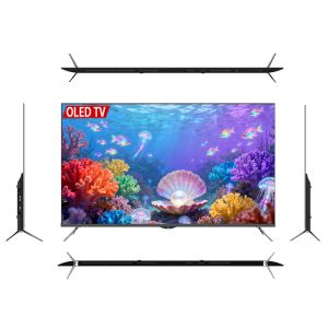 Téléviseur intelligent OLED 4K 43 pouces 55 pouces avec son Dolby DVB-T2 pour le divertissement à domicile, idéal pour les salons TV OLED