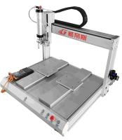Équipement de distribution de silicone à deux stations Robot distributeur adhésif à quatre axes 70 kg