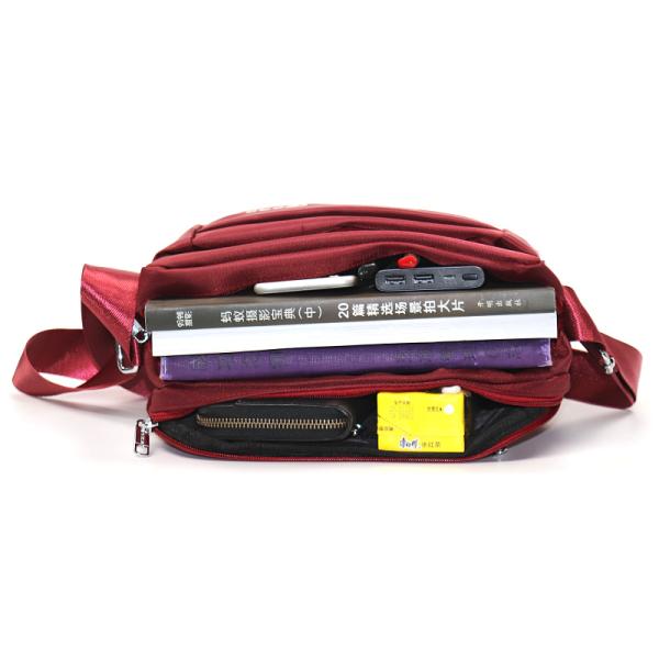 Casual Shoulder Messenger Bag Multi Pocket 4 Colors Waterproof Oxford Crossbody Bag