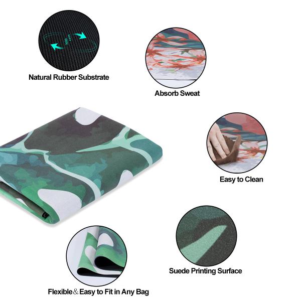 Natural Rubber Extra Thin Yoga Mat / Exercise Floor Travel Fitness Mat