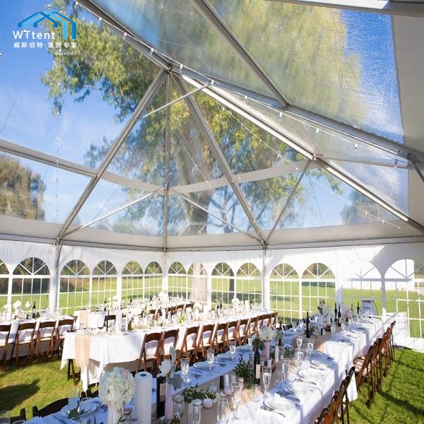 Outdoor Wedding Party Tent PVC Transparent Fabric For Exhibition Events