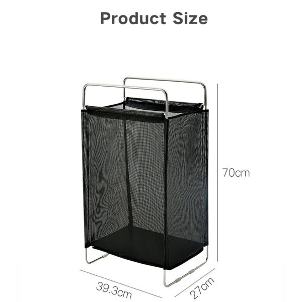 2022 Wholesale Large Nylon S304 Bathroom Kids Baby Foldable Collapsible Portable Fabric Dirty Laundry Basket with Handle