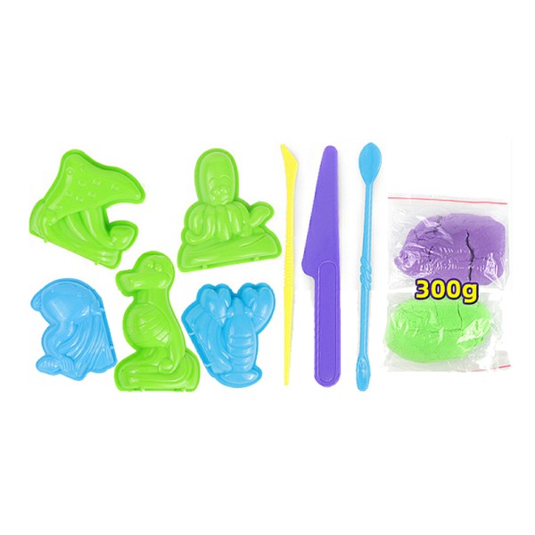 2022 Fancy Modelling Colorful Non-toxic Magic Kids Educational Toy DIY Tools 300g Dynamic Sand