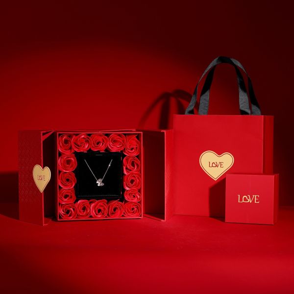 Love Valentines Gift Box Corporate Event Luxury Packaging Premium Jewelry Presentation Customizable Branding For Enterprises