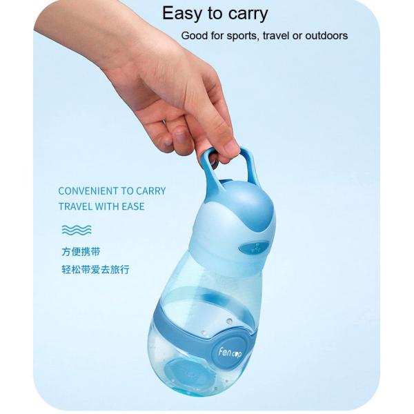 Plastic shaker outdoor sports water cup with mini fan 400ml