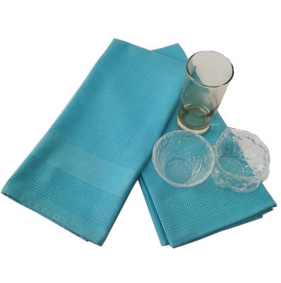 A toalha de prato de Microfiber de toalha de chá do waffle ajusta a secagem rápida do waffle com laço de suspensão