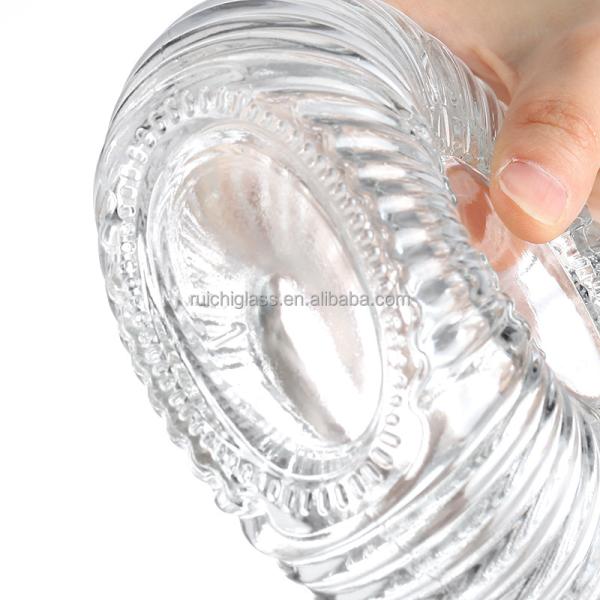 Manufacture 500ml 750ml Brandy Glass Bottle with Cap and Aluminum Plastic PP Collar
