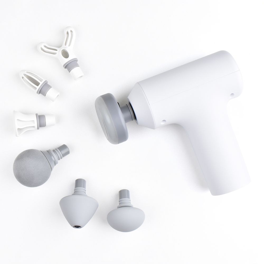 Mini Massage Gun  Fascial Gun Massager Pocket Size White Deep Tissue Massager Gun for Muscle Relaxation