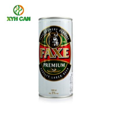 A cerveja Tin Cans Round Empty Metal estanha o armazenamento de empacotamento do metal 1000ml estanha 0.18-0.25 milímetros de espessura