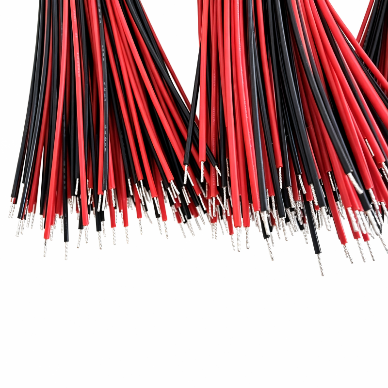 Custom JST ADHR‑03V‑H Wire Harness，P3‑Pin Housing Pin2 Empty, UL10362 #30AWG Red Black Signal Cable 3mm Tinned End for Sensor Instrument，Wire Harness Supplier China