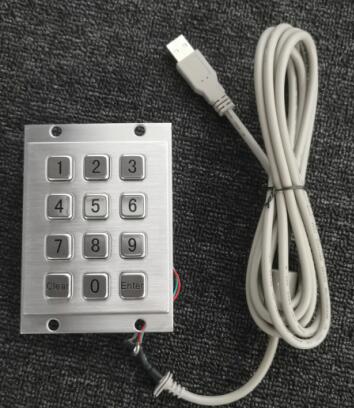 12 Braille Dots IP65 150mA Industrial Weatherproof Keypad