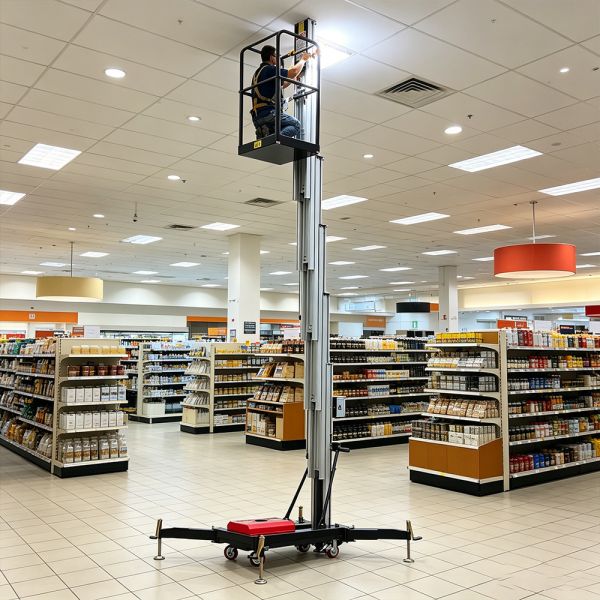 6m 10m 12m Aerial Vertical Mast Lift Industrial Cherry Picker Customized