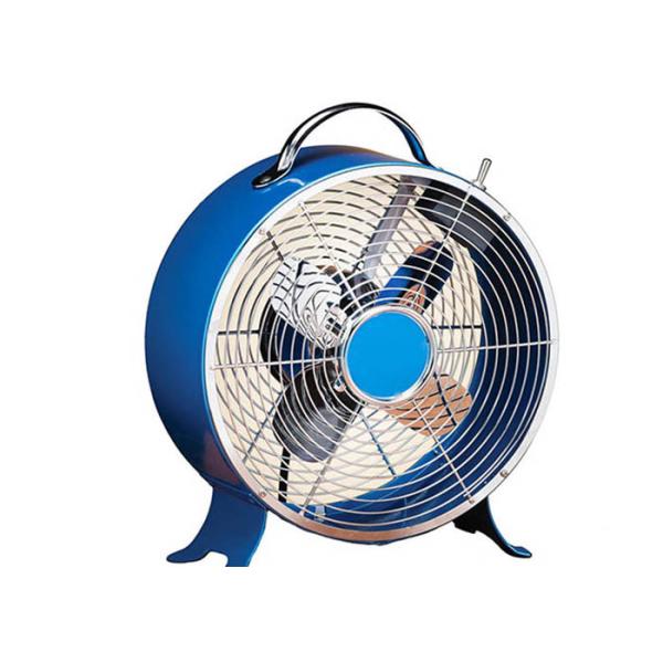 Household 680mm Metal Round Retro Table Fan 25W Brushed Nickel CE RoHS