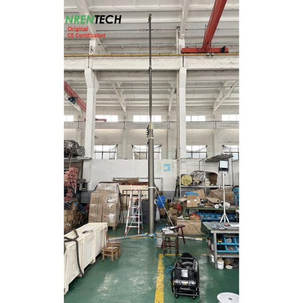 15m lockable pneumatic telescopic mast 30kg payloads 2.8m closed height telescoping antenna mast and pole