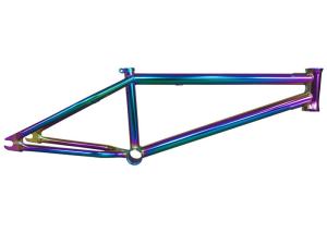 Rainbow Frame Chrome BMX Frame , Oil Slick Colorful Custom BMX Bike Parts