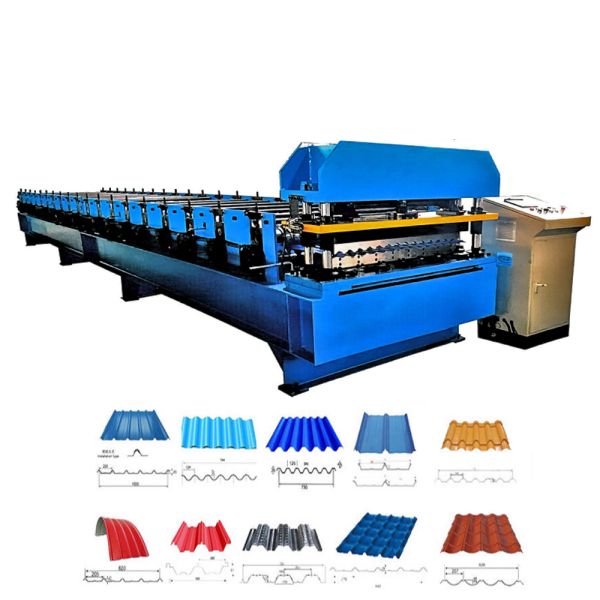 Floor Deck Roll Forming Machine Double Layer Corrugated Roof Sheet Roll Forming Machine Roof Panel Roll Former Equipment  Panel Roll Former Equipment Roofing Sheet Made In China Customised