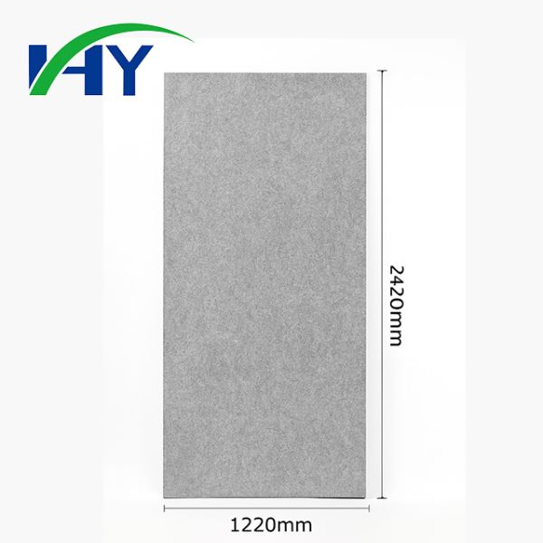 Grey PET Acoustic Panel Soundproofing Hanging Installation For Bar Decoration