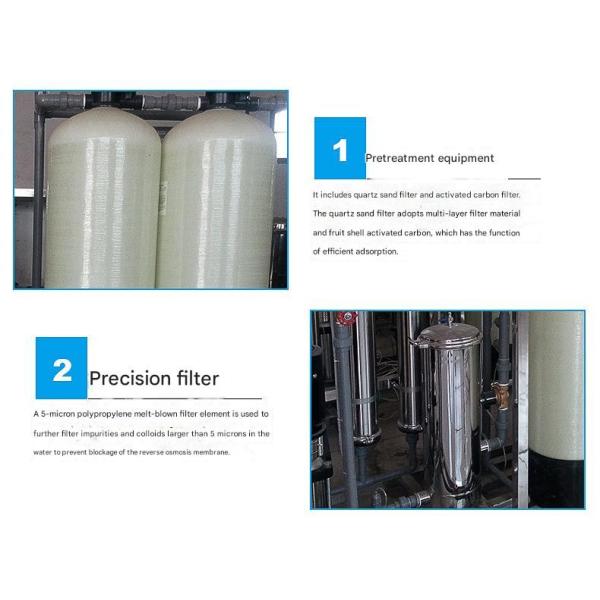 2TPH 3.0kW-380-415V 2xFRP Tanks Brackish Water Reverse Osmosis Water Plant
