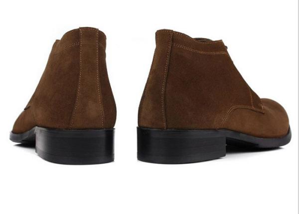 ODM Homens Chelsea Suede Boots, Negro / Marrom Homens Lace Up Casual Sapatos